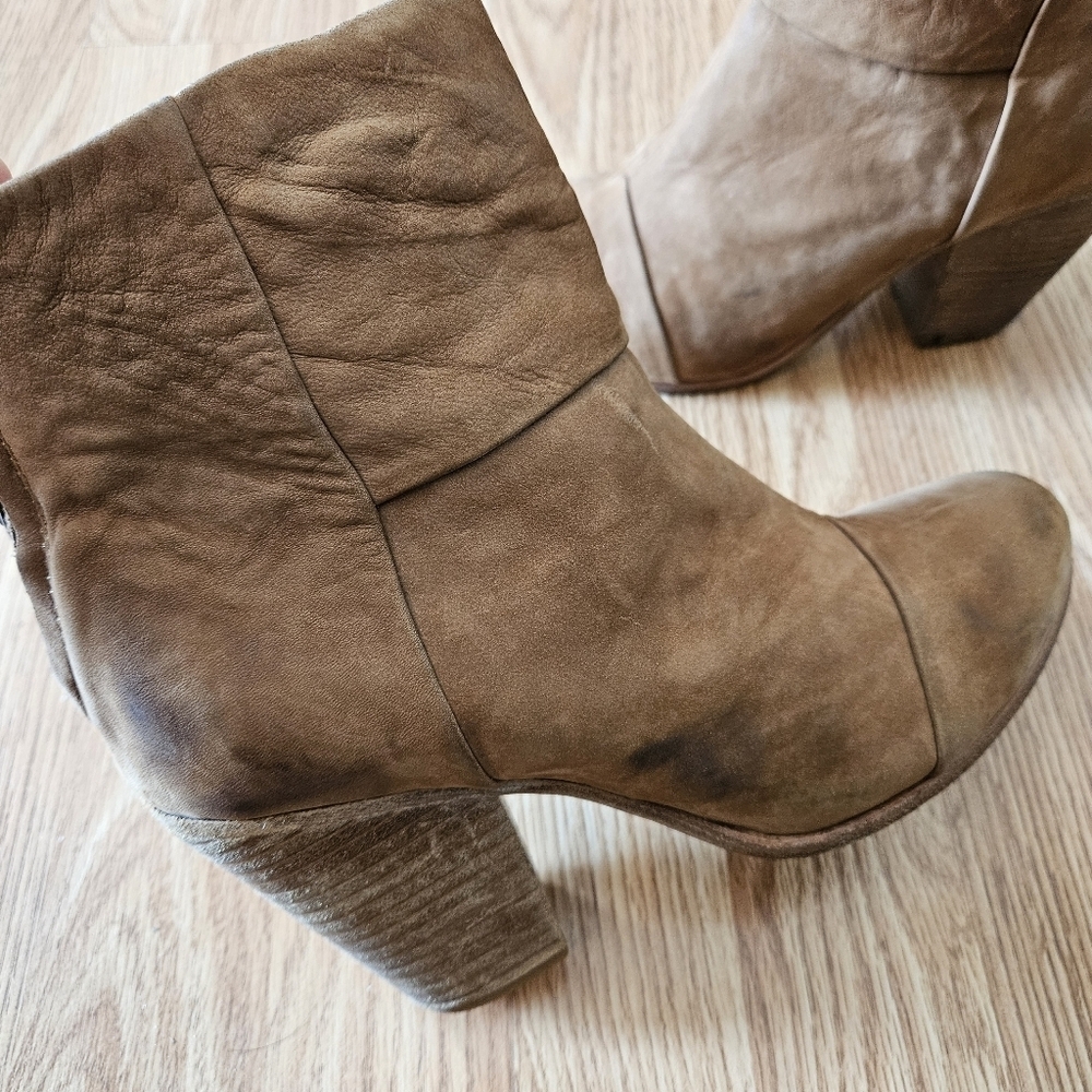 Rag & Bone Newbury Leather Ankle Contemporary Boots Camel Tan Size EU 39.5 - Picture 16 of 16